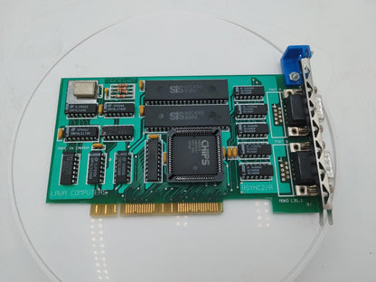 Excellent Condition Lava Computers Async2/A PCI Dual DB9 Serial Card Green Works