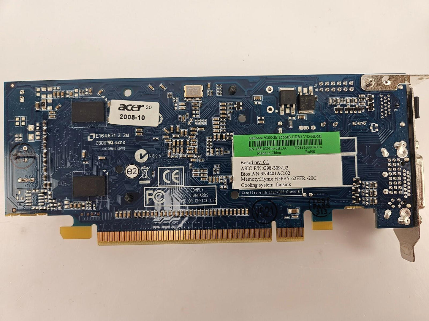 NVIDIA GeForce 9300GE 256MB DDR2 PCIE Video Card
