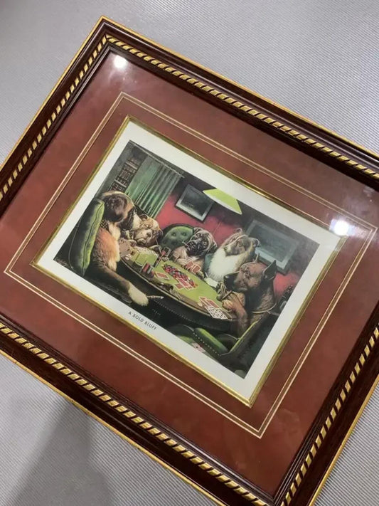 Dogs Playing Poker Framed Print