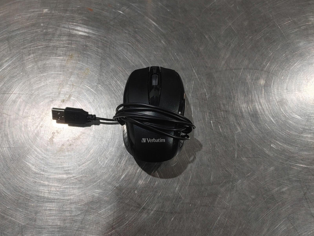 Excellent Condition Verbatim 98106 USB Corded Mouse Black Tested Working