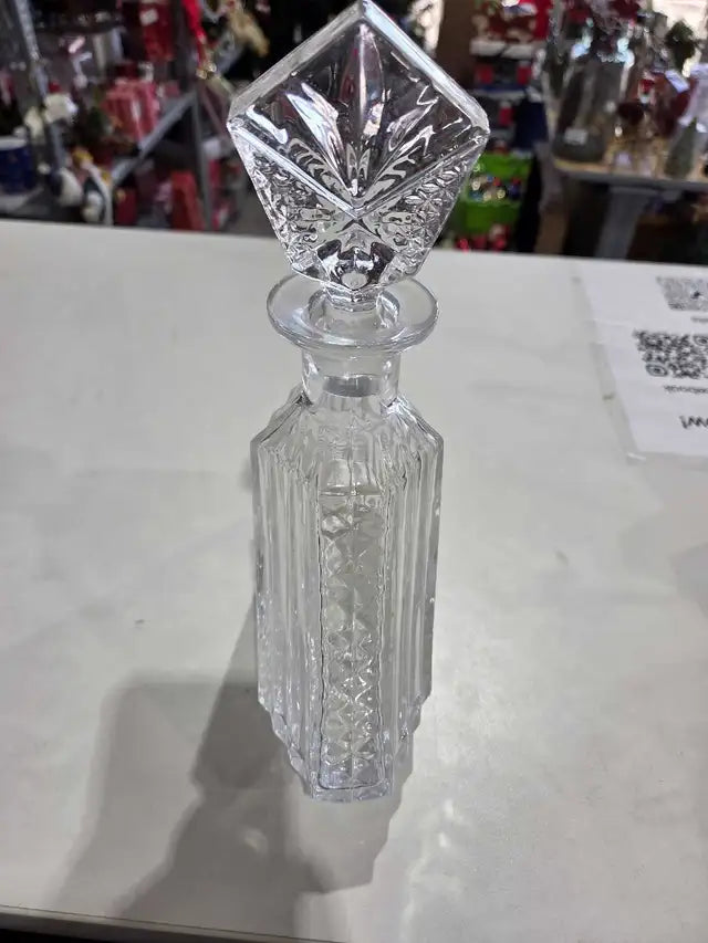 Crystal Glass Decanter - 11"