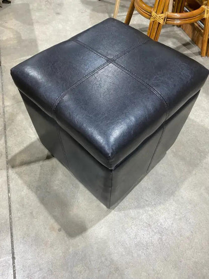 Black Storage Ottoman