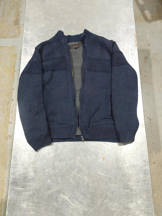 Good Condition Emanuel Emanuel Ungaro Blue/Grey Cotton Sweater Size L