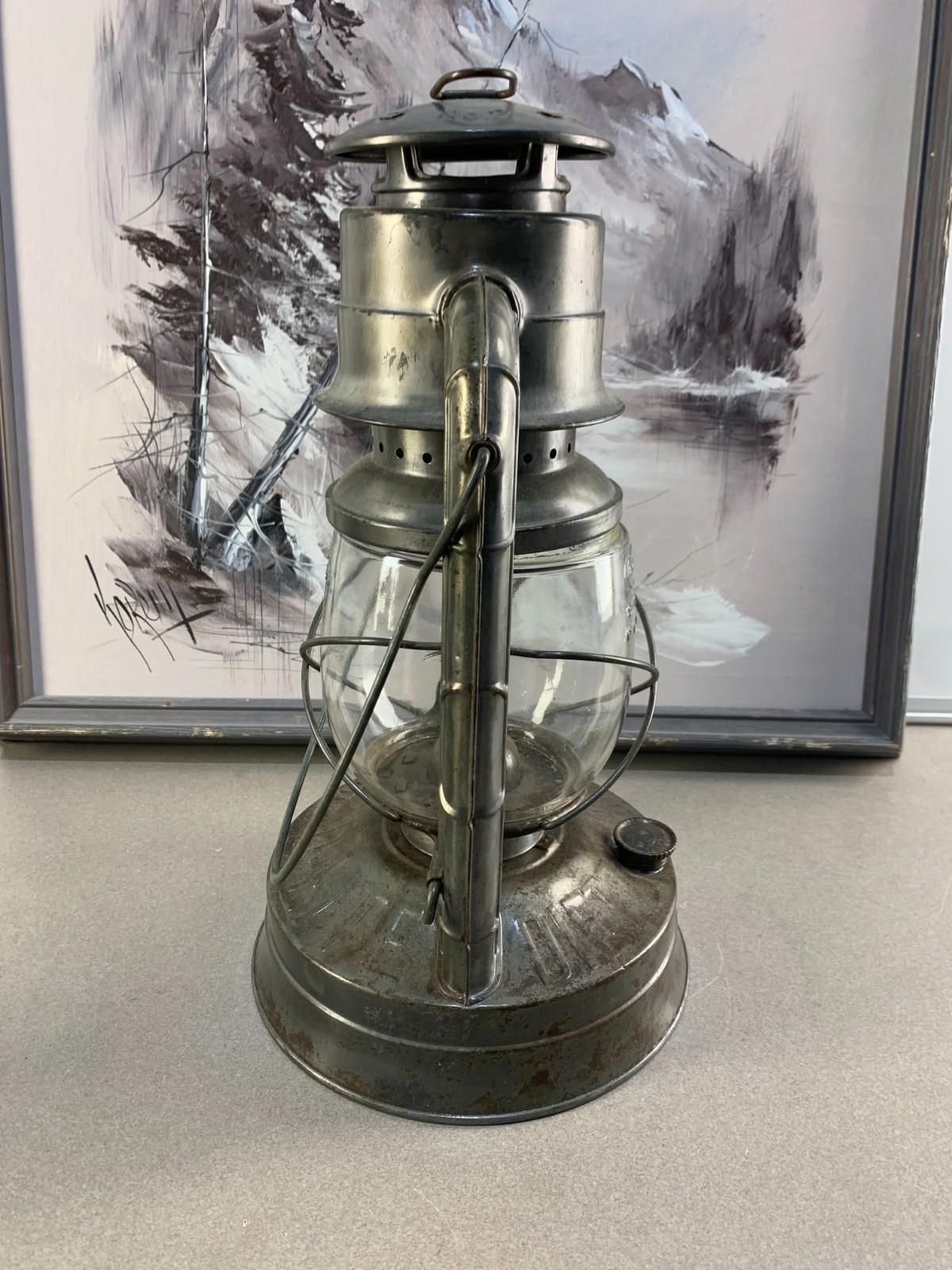 Antique Dietz D-lite No. 2 Lantern Lamp Railroad Train Vintage silver