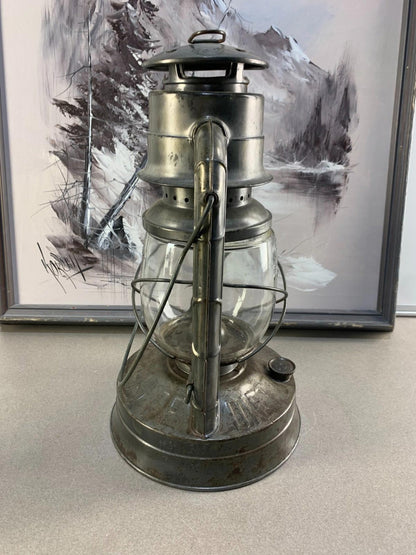 Antique Dietz D-lite No. 2 Lantern Lamp Railroad Train Vintage silver