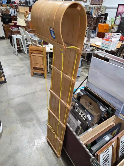 Torpedo 6ft Wooden Toboggan Sled