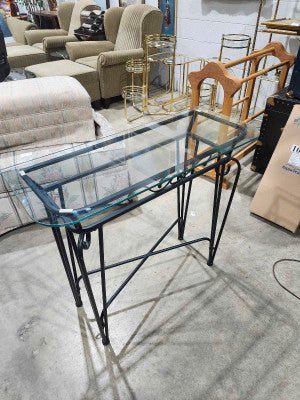 Glass/Metal Console Table