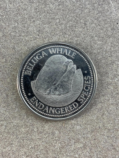 World Endangered Animal Species Coin Collector Souvenir Medal - Beluga Whale