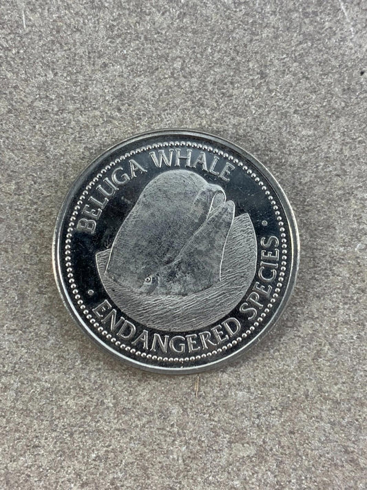 World Endangered Animal Species Coin Collector Souvenir Medal - Beluga Whale