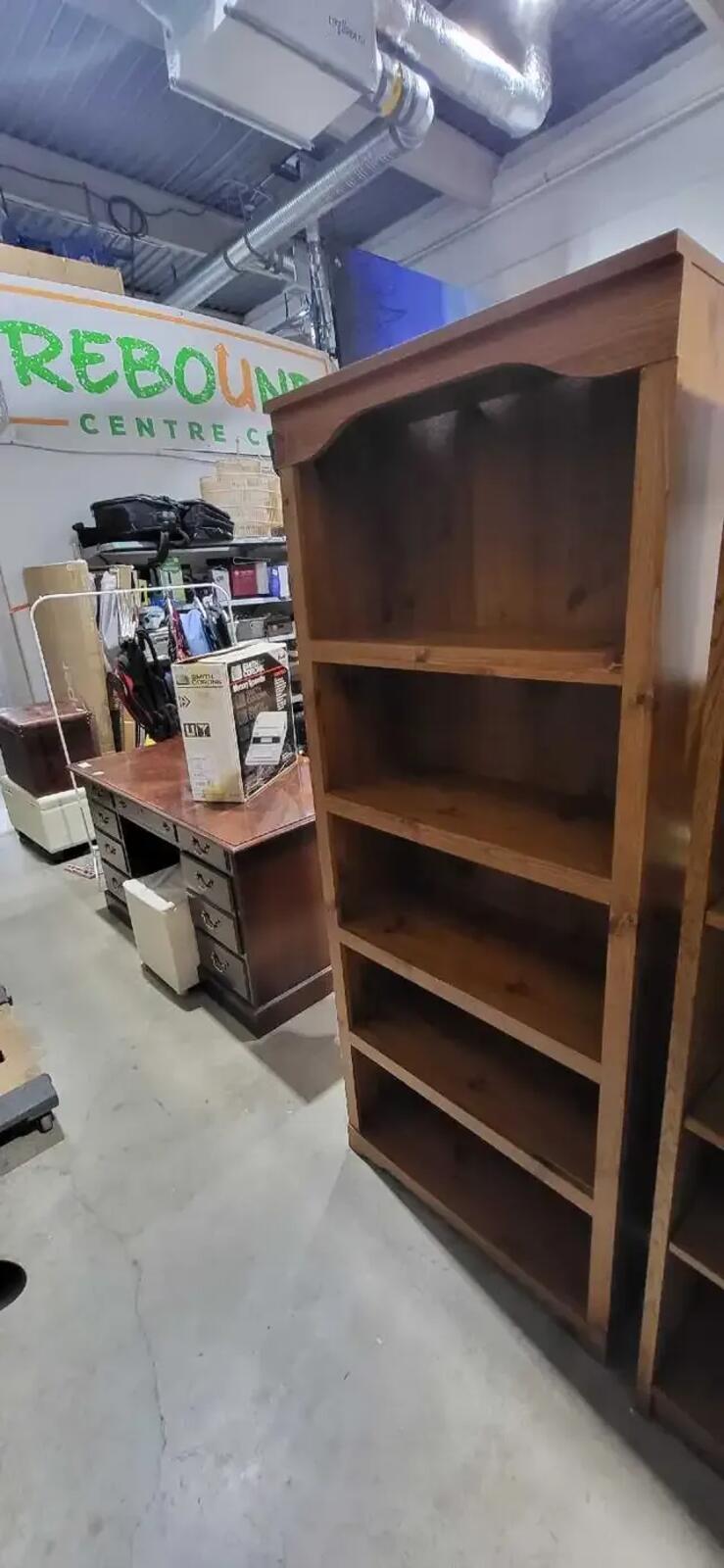 Wood Bookshelf 72' x 29.5' x 12.5' - 2 Available