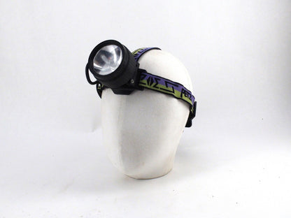 Vintage Petzl Headlamp, Purple & Green, No Battery - Good Condition, Untested