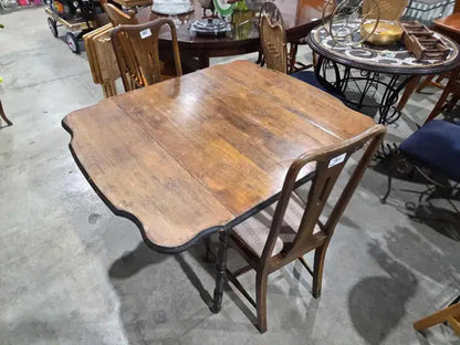 Vintage Drop Leaf Dining Table and 2 Chairs