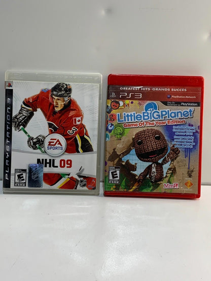 Lot of 2 PS3 games, NHL 09 & Little Big Planet Game of the Year Edition