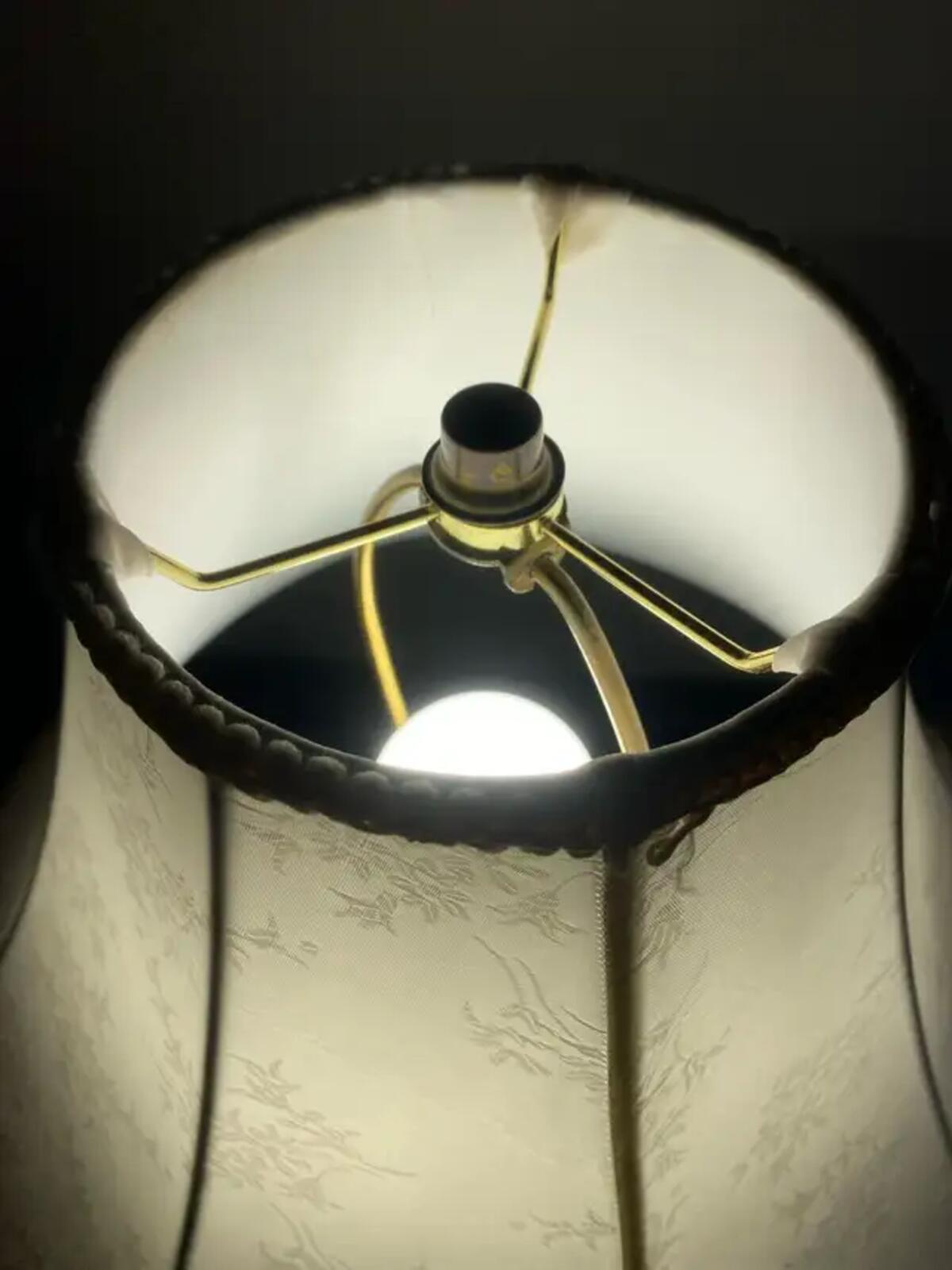 Golden Floral Shade Table Lamp