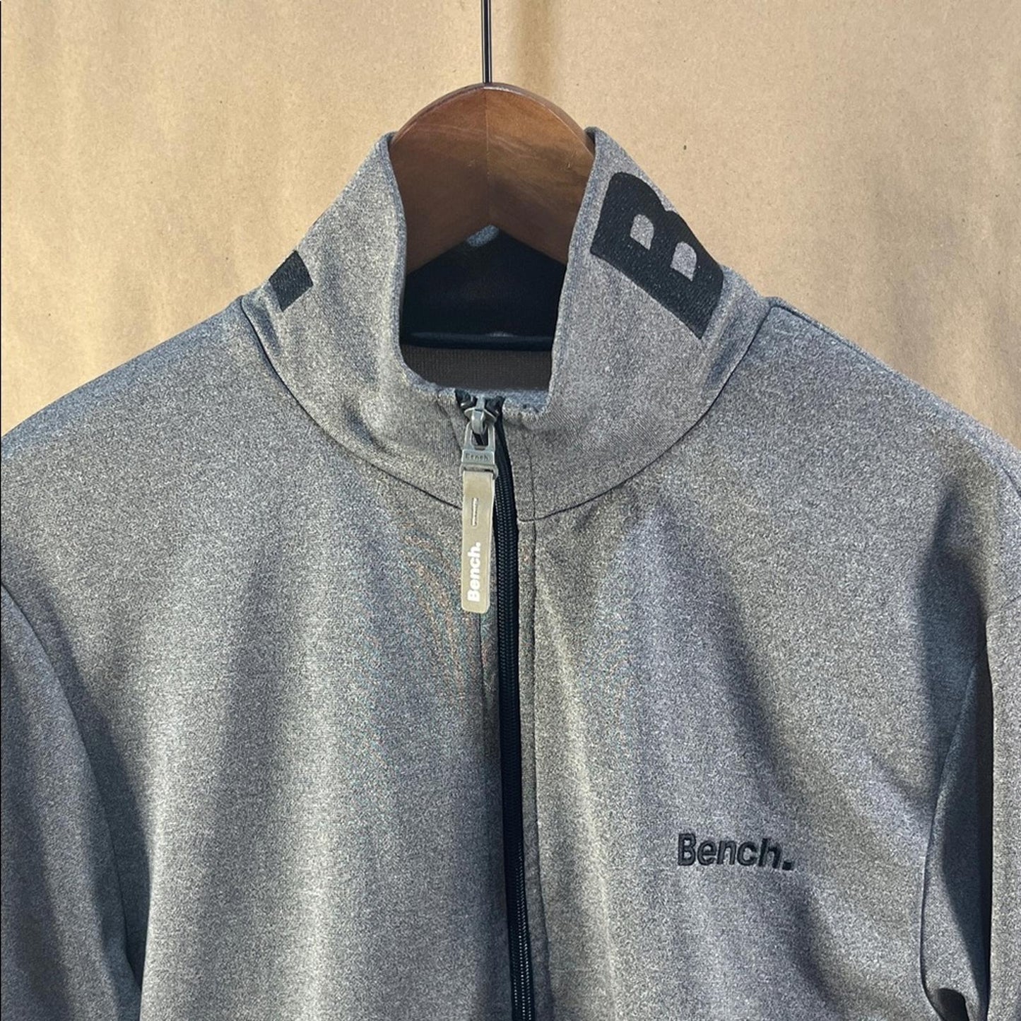 Bench Men’s Gray Full-Zip Jacket (Size L)