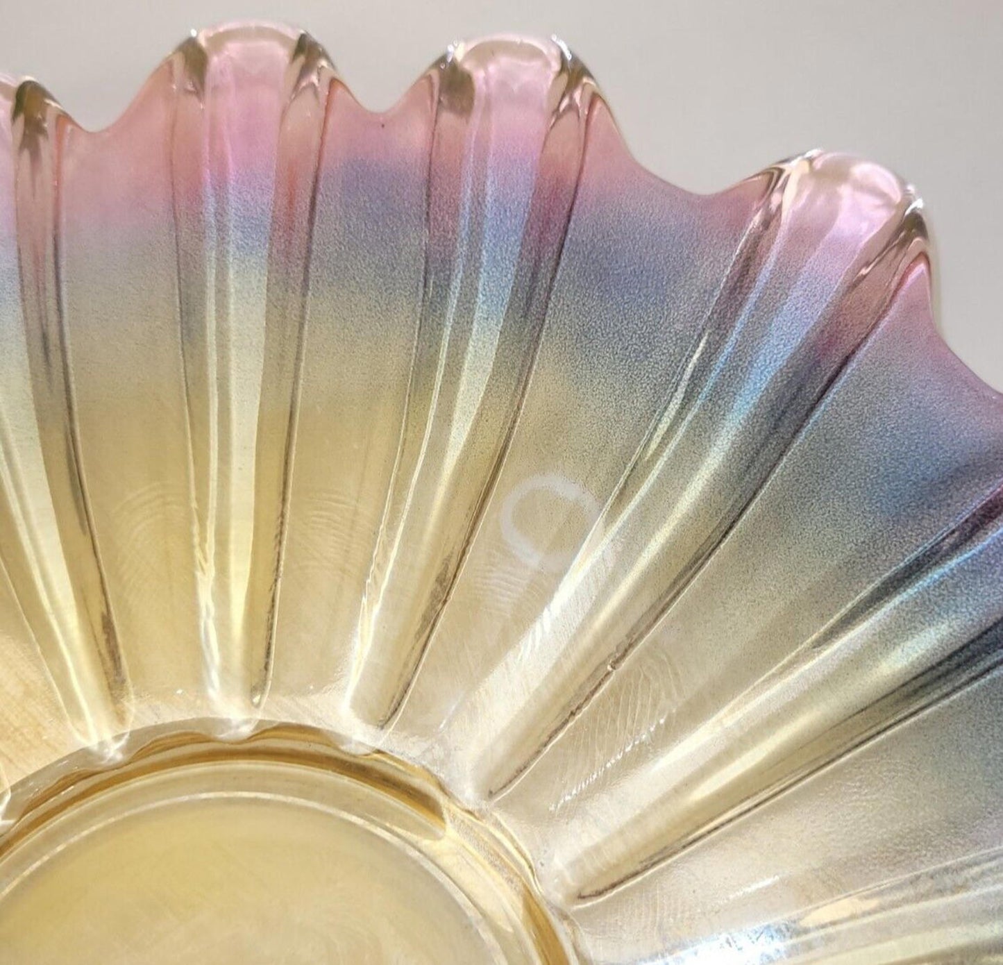 Unique Vintage Rare 2-Tier Cake Stand Federal Glass Celestial Marigold in Purple