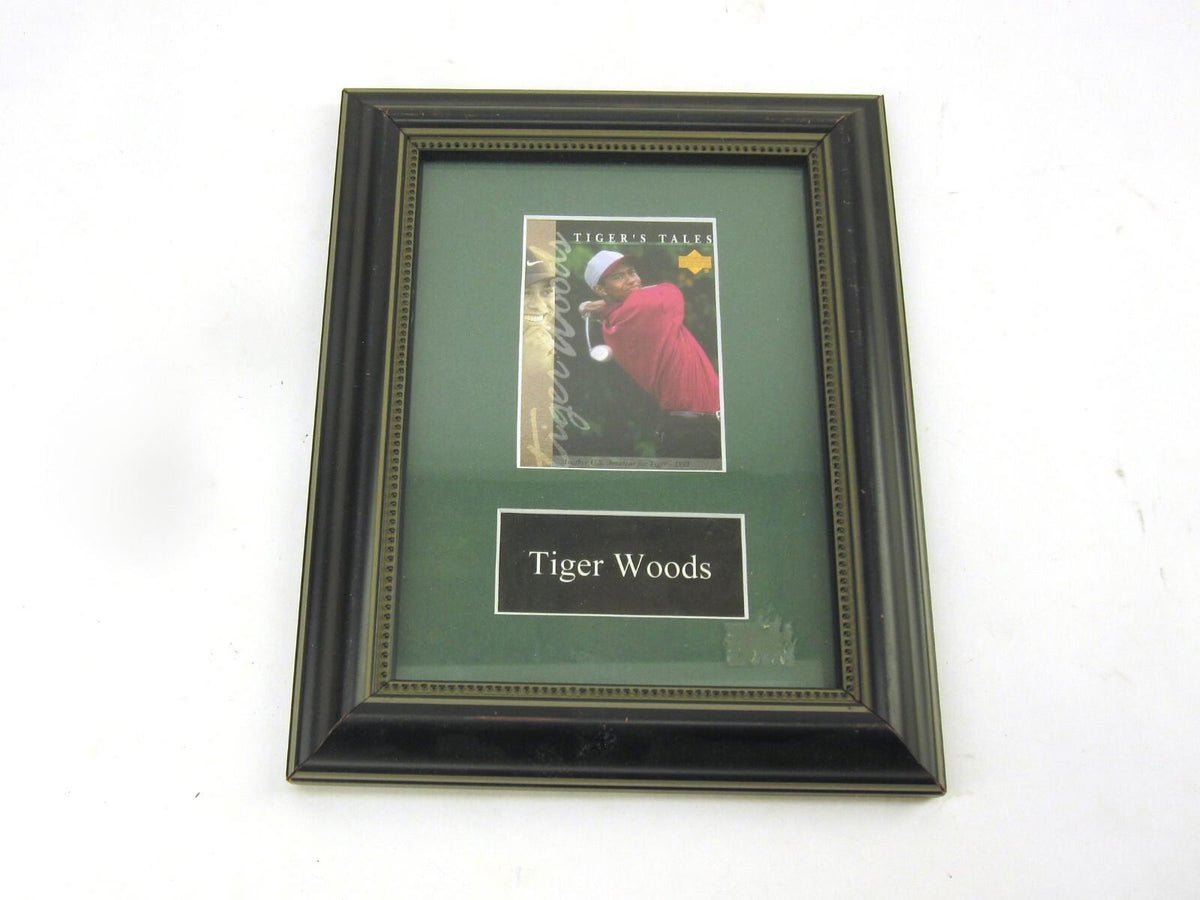 Upper Deck 2001 Tiger Woods Tiger's Tales Golf Card Framed