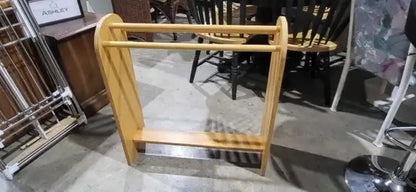 Solid Pine Wooden Towel Rack 30.5' x 28.5' x 10'