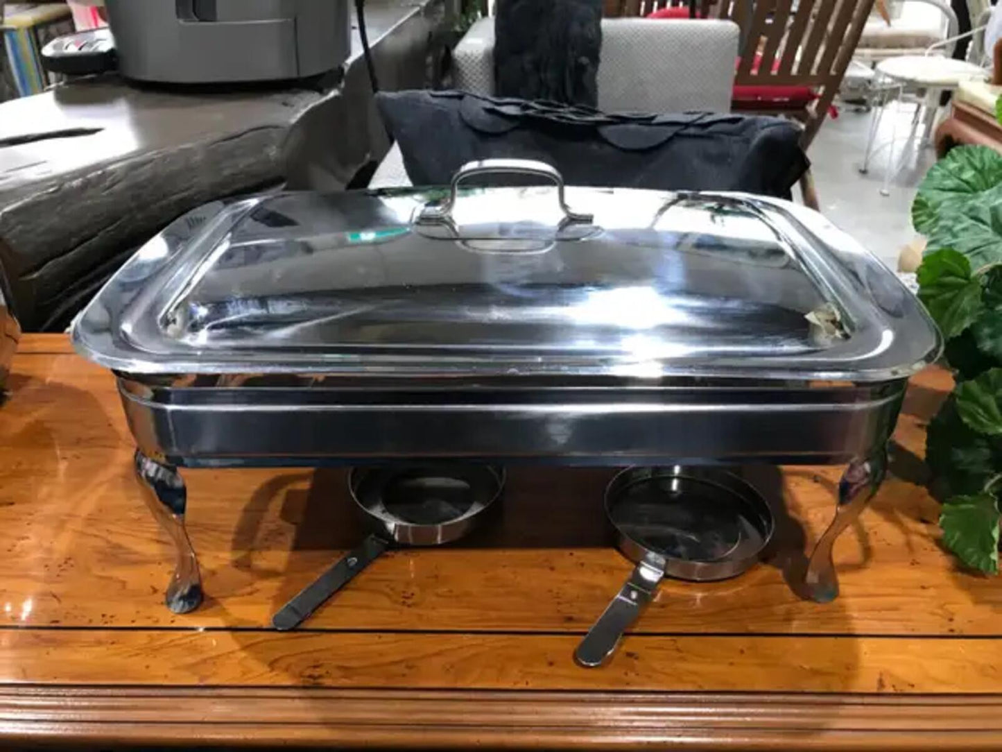 Stainless Steel Gourmet Buffet Server with Glass Dish