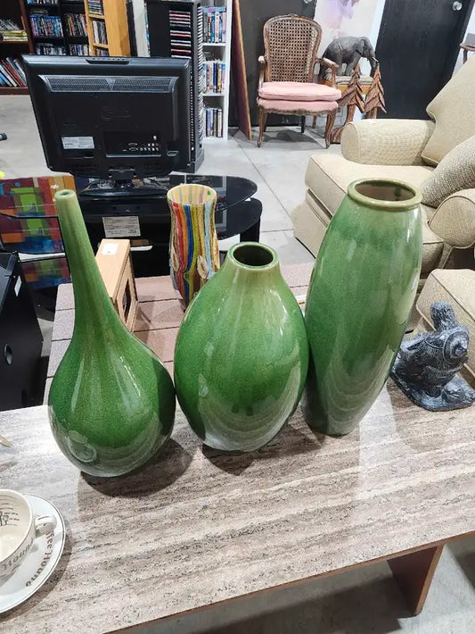 Green Vases - 3 available
