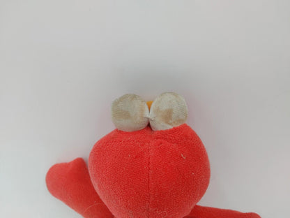 Good Condition Vintage Elmo Miniature Stuffed Animal Toy Red