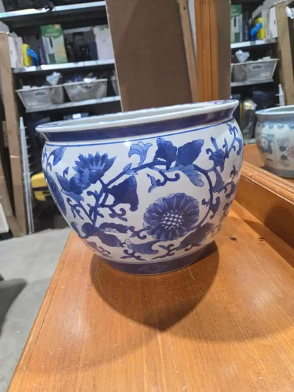 Asian Ceramic Planters Set
