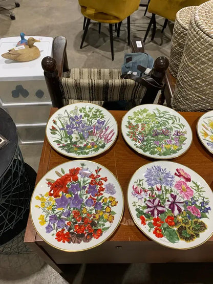 Franklin Porcelain Plate by Month in Flowers Collection