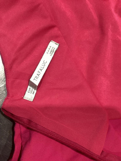ZARA Trafaluc Red Fit‑and‑Flare Dress