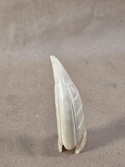 Antique 1800s Scrimshaw Carved teeth  - Penguin Sculpture