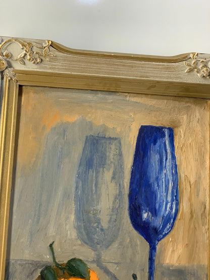 OIL ON CANVAS FRUITS & WINE BY ARTIST TENAM