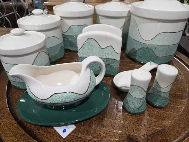 Handmade Cermaic Kitchen Jar Set