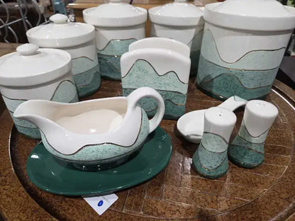 Handmade Cermaic Kitchen Jar Set