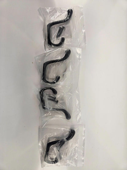 Lot of 4 - Nystrom 3-1/2 in Black Heaby Duty Decorative Wall Hooks