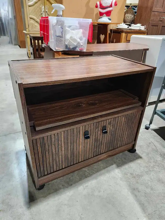 Rolling Wood Cabinet