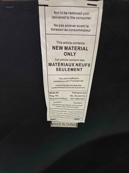 Tan Armless Accent Chair with Storage