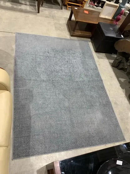 7 Ft Grey Low Pile Area Rug