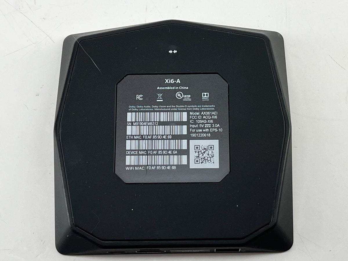 Xi6-A Model AX061AEI Streaming TV Box & Power Adapter