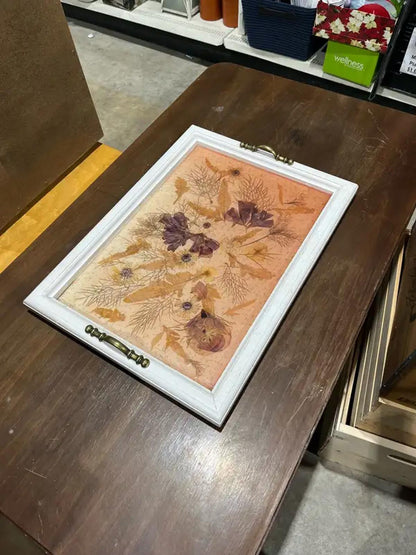 Framed Floral Tray