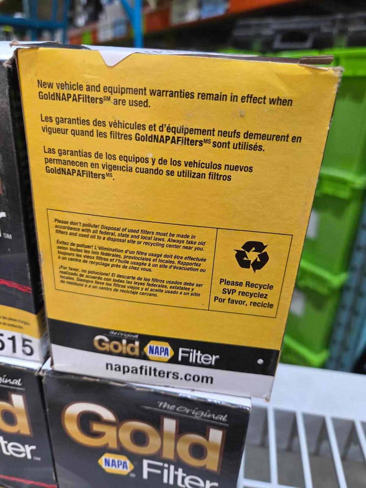 NAPA Gold Oil Filters 1515 - Bulk Lot (8)