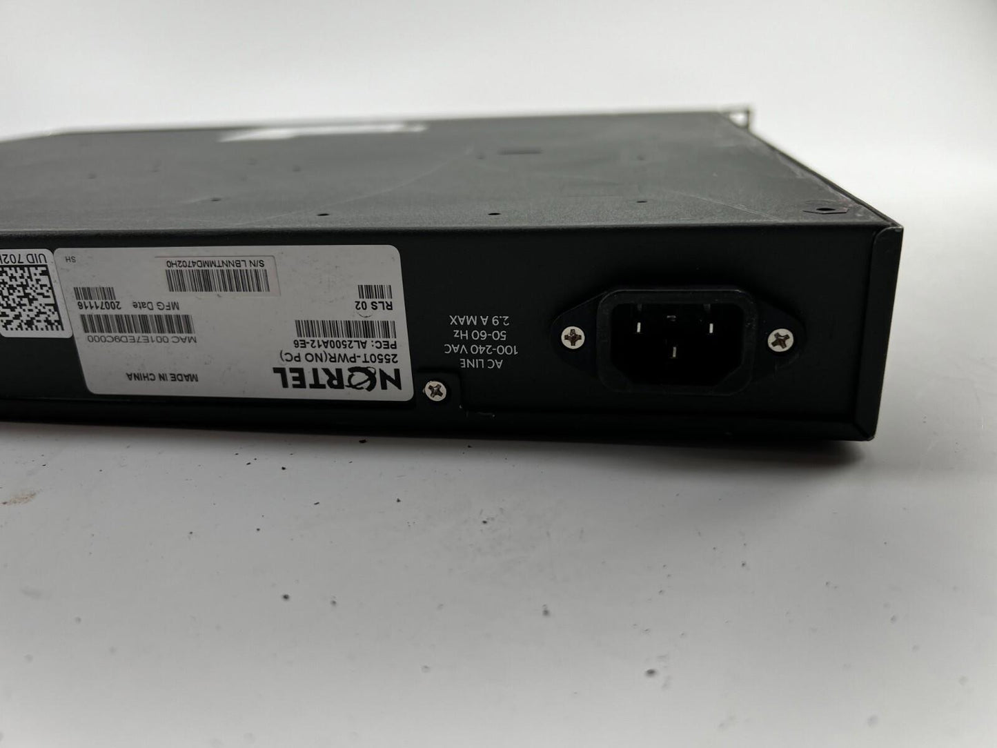 Nortel 220-48T-PWR 2550T-PWR 48 Port Ethernet Routing Switch For Parts/Repair