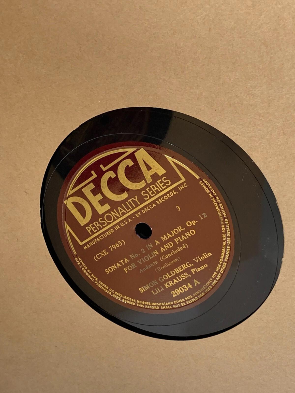 Beethoven violin sonatas vol. II set of vinyl