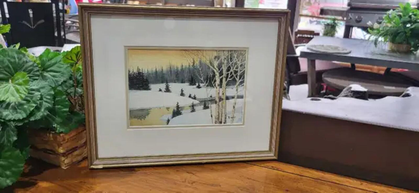 Ron Finch Original Watercolor Paintings - Winter Landscapes
