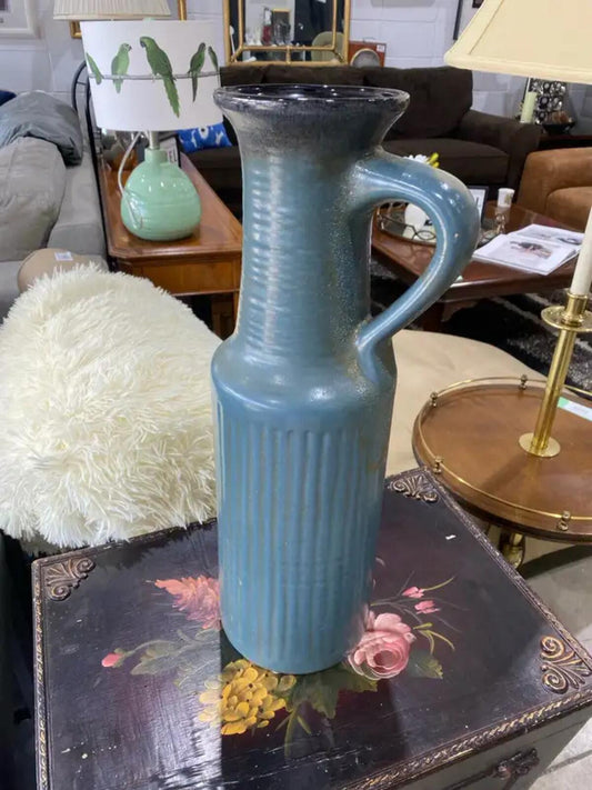 Blue Glazed Pottery Vase