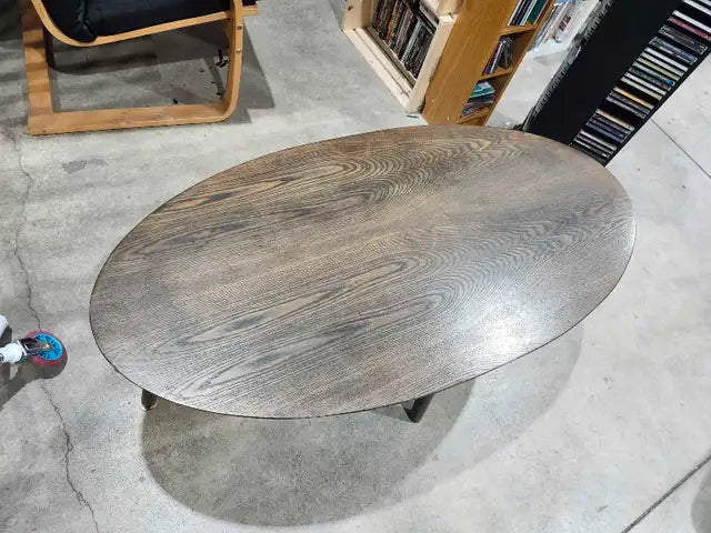 Oval Wooden Coffee Table
