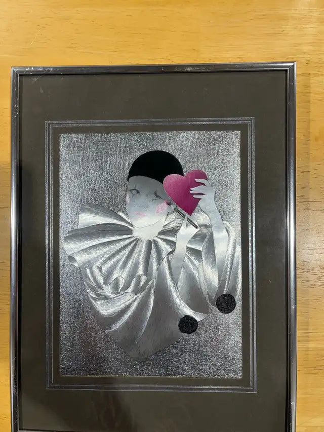 Vintage hand made Clown Art