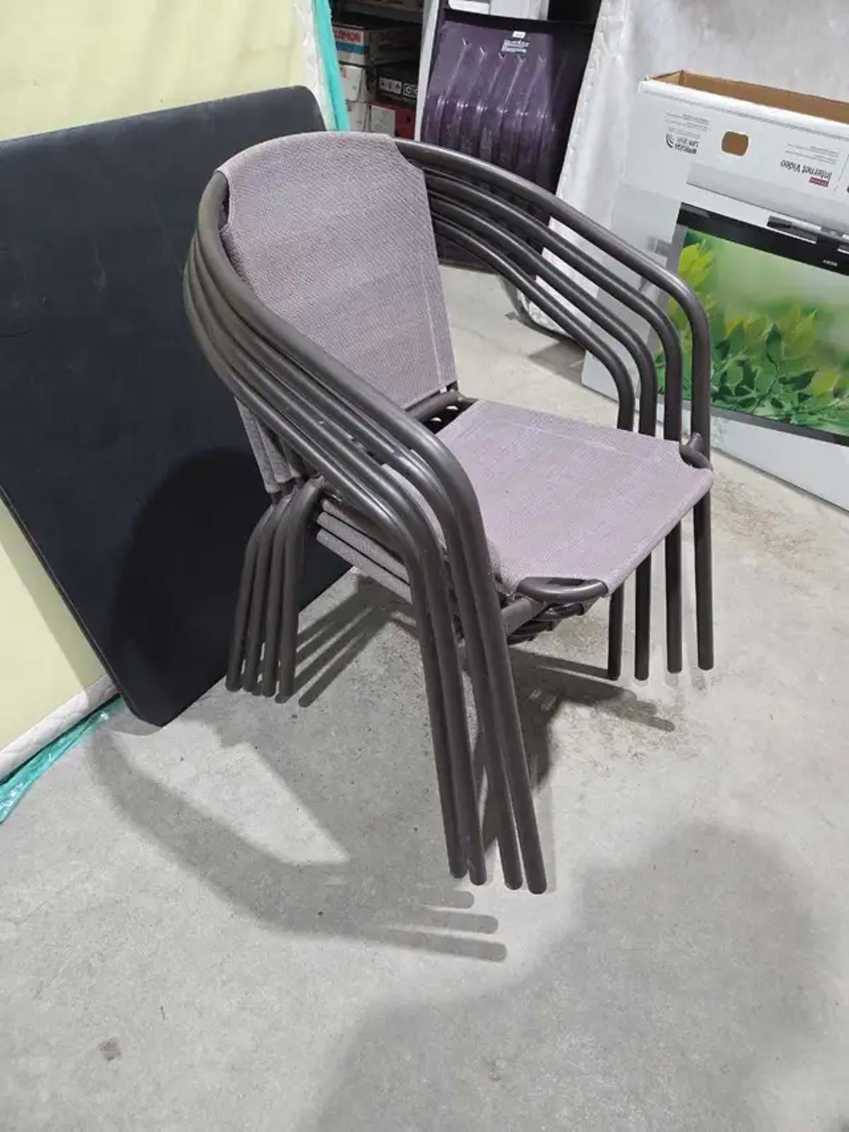 Metal/Mesh Patio Chairs - 4 Available
