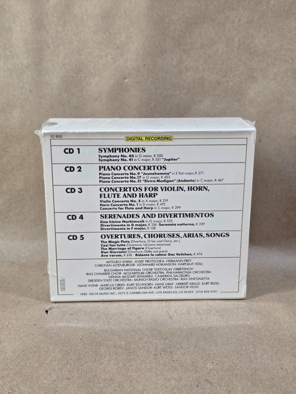Wolfgang Amadeus Mozart Masterpieces CD Box Set [5 CD Set) - Brand New Sealed