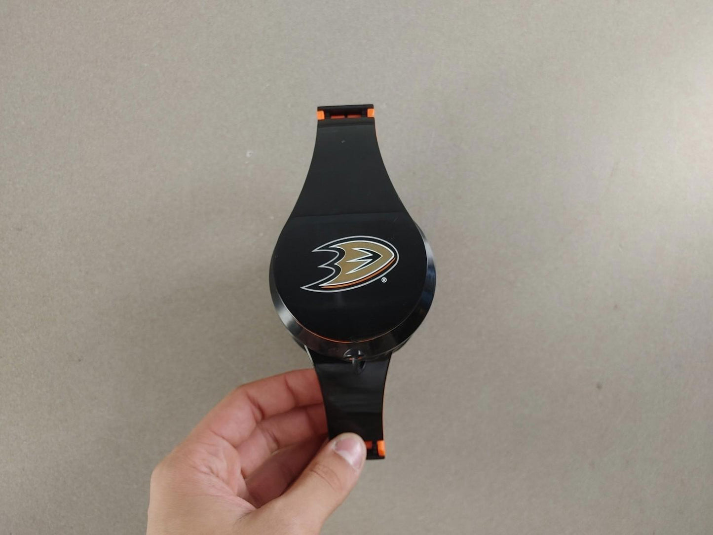 GOOD CONDITION Lets Go Ducks! Headphones Wired Black/Orange Tested Working