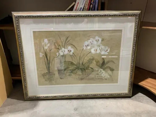 Cheri Blum Framed Orchid Floral Art 41”