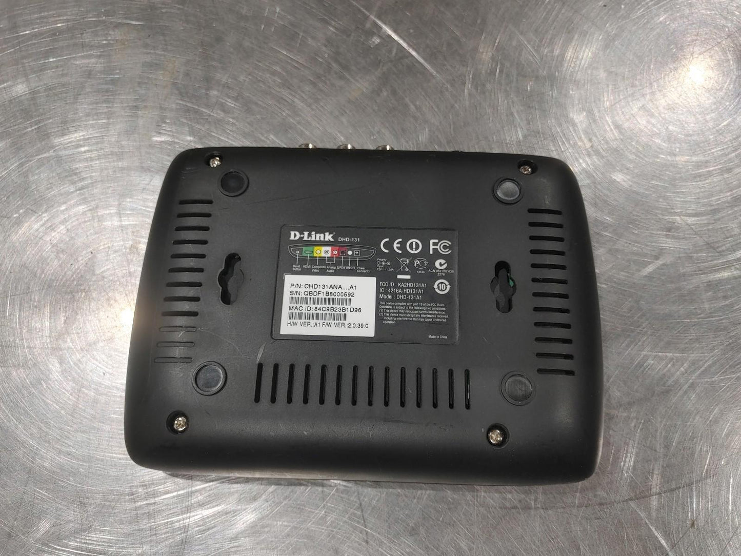 Good Condition D-Link DHD-131 TV Box Black Untested w/O PSU